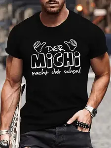 Graphic T-Shirt German Nickname Thumbs Up Hands Casual Short Sleeve Summer T-Shirt Top