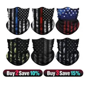 6pcs Winter UV Protection Cooling Neck Gaiter Face Mask Men Women, Seamless Bandana Rave Face Cover Scarf Mask, Balaclava, Headband, Head Wrap, Great for biking, fishing, climbing, and construction work, Headwear American Neckgaiter