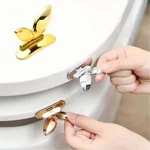 2-Pack Toilet Seat Lifter with Leaf-Shaped Handle, Non-Slip Abs Material, Multi-Functional Bathroom Accessory, Ideal for Home Use, Restroom