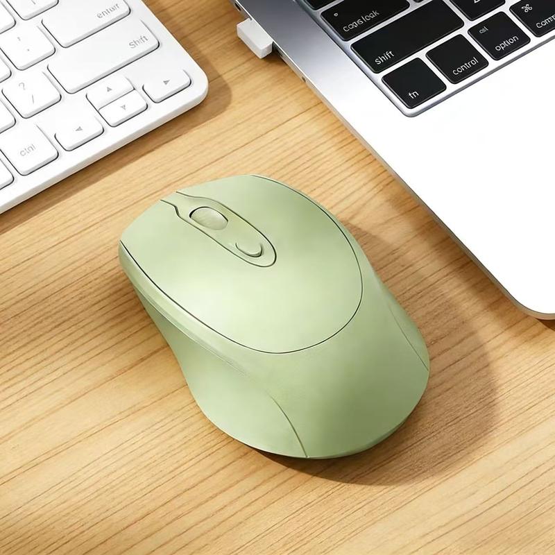 Rechargeable Wireless Mouse Dual Mode Connection 2.4GHz Bluetooth-compatible with USB Receiver, Three Dpi Settings 800/1200/1600, Ergonomic Design