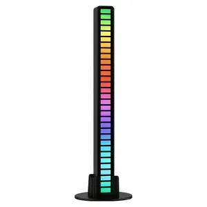 RGB Rechargeable Sound Control Light, 18 Available Colors, Sound-Sensitive Pulsing with Soft RGB Lighting, Rechargeable Battery, Type-C Charging, for Bedroom, Party, Gaming and Car Decor