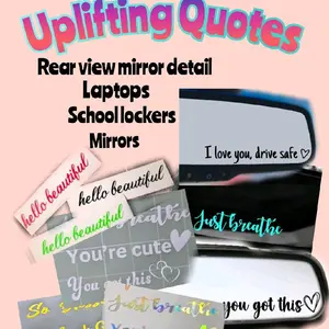 12 Positive Mirror Detail Stickers vehicle decor