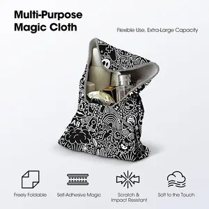 Magical Cloth | Portable Makeup Bag & Camera Bag | Stick & Go Design | One-Piece Makeup, Camera, and iPad Storage | Self-Adhesive, Creative, and Protective