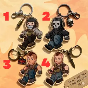 FPS Inspired Military Character Keychains, Acrylic Keychain.