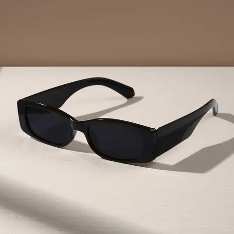 Unisex Vintage Rectangle Frame Eyeglasses, Trendy Casual Full-Rim Eyewear for Everyday Use, Fashion Accessories for Outdoor Activities, Casual Stylish Glasses