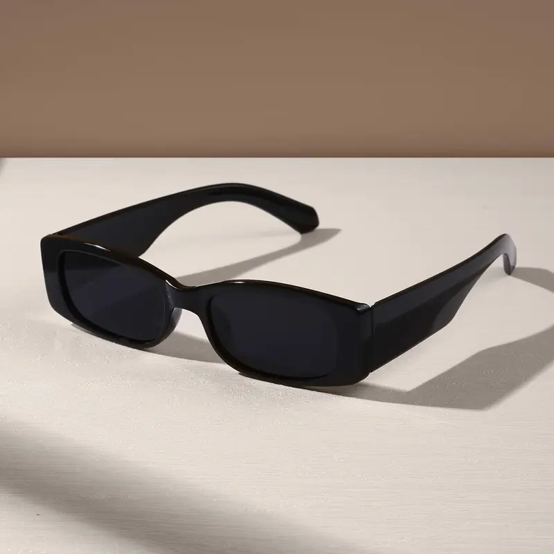Unisex Vintage Rectangle Frame Eyeglasses, Trendy Casual Full-Rim Eyewear for Everyday Use, Fashion Accessories for Outdoor Activities, Casual Stylish Glasses