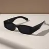Unisex Vintage Rectangle Frame Eyeglasses, Trendy Casual Full-Rim Eyewear for Everyday Use, Fashion Accessories for Outdoor Activities, Casual Stylish Glasses