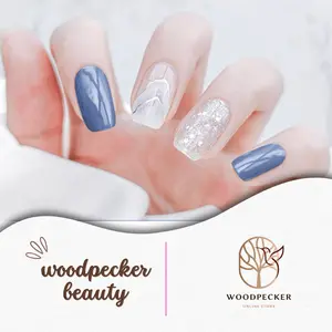 Nail Gel Sticker: long lasting, Waterproof, Sparkle and Shine nail sticker. bridesmaid gift, easy remove, uvlamp, classic,french manicure, save time and money, home salon, high quality nails. gift, big day.beauty treatment,WoodpeckerII nail adhesive