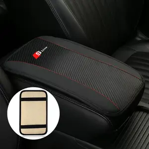 Leather Car Armrest Mat Center Console Arm Rest Protection Cushion For Audi Sline A6 C5 C6 C7 C8 A4 B5 B6 B7 B8 B9 S3 S4 S5 Q3 8U Q5 8R Car Interior Accessories Protector