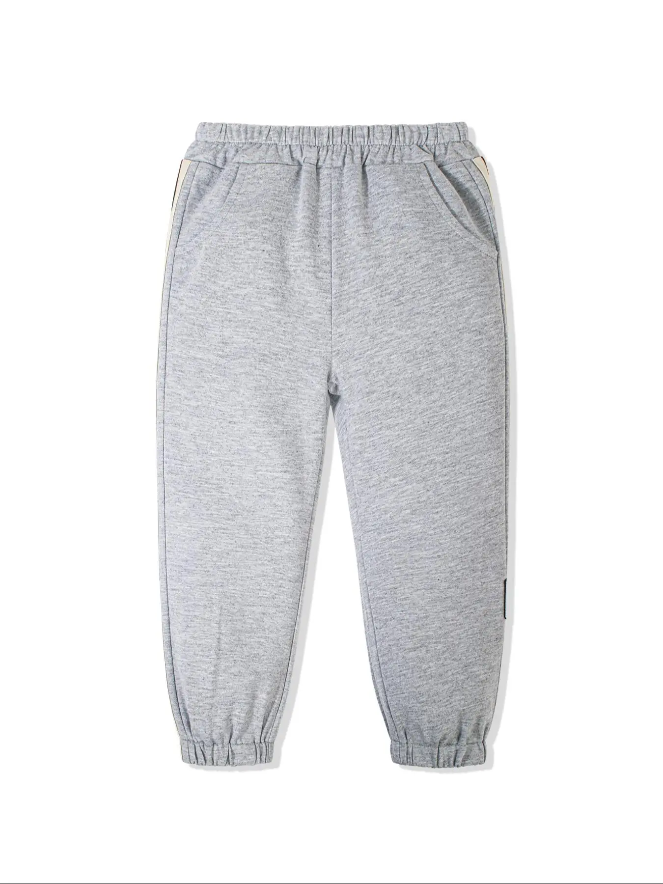 Toddler Boy's Letter Patched Pocket Elastic Waist Sweatpants, Casual Comfy Jogger Pants for Daily Wear, Kids Bottoms for All Seasons