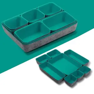 Drawer Storage Storage Box 8-piece Set Felt Desktop Storage Box, Integrated Storage Set, Snack Storage, Durable Storage Organizer