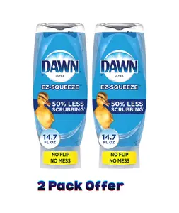 (2 Pack) Dawn EZ-Squeeze Ultra Dish Soap Dishwashing Liquid, Original Scent, 14.7 fl oz