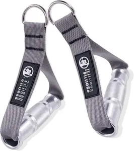 Fitness Metal Gym Handles for  Machine Attachment Heavy Duty  Alloy Handle Grips Durable Workout Handles for Resistance Bands Pulley LAT Pull Down System