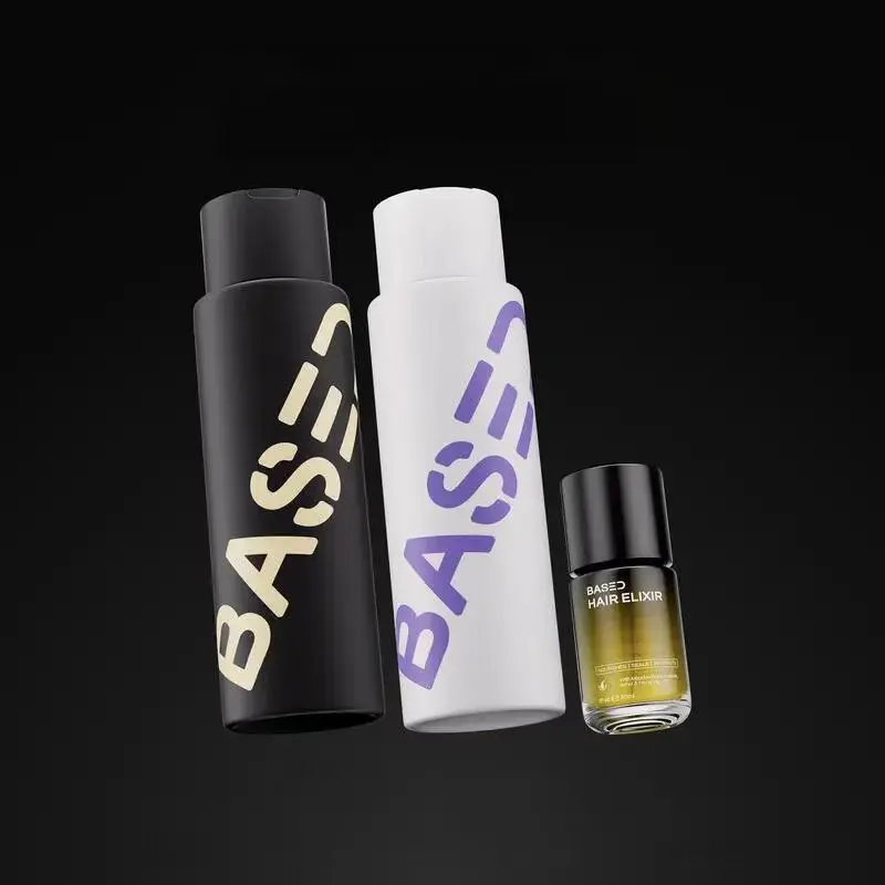 BASED 3-Piece Hair Care Kit - Shampoo, Conditioner, Serum - Professionally Formulated to Cleanse, Moisturize, Shield