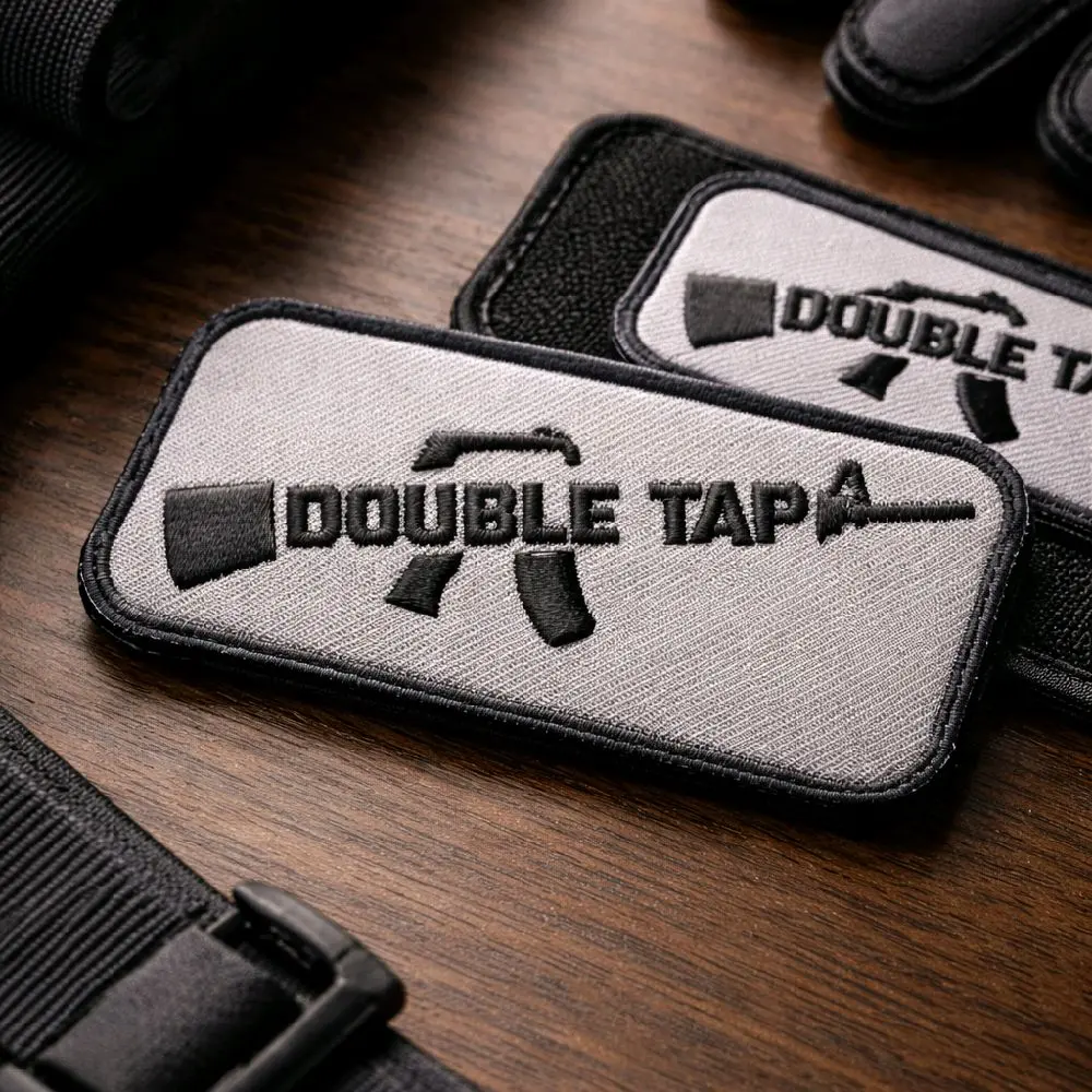 Double Tap - Gray 3.5"x 1.75"