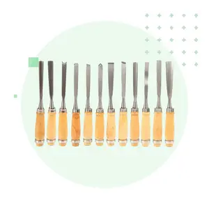 YoraHome Wood Carving Chisel Kit (12 Pcs) with Durable Wood Handles for Precision Woodworking