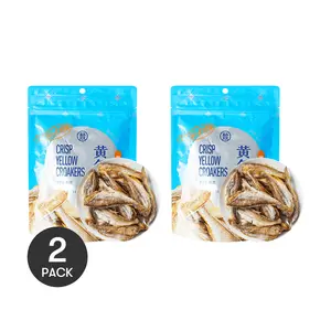 FRESHIPPO Yellow Fish Crisps Original Flavor 2 Pack 1.59 oz Each Boneless Deep Sea Delicacy