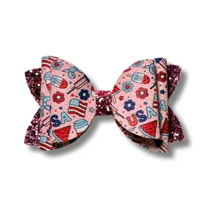 Pink Patriot Bow For All Short Haired Pets - Accessories for Pet Dogs