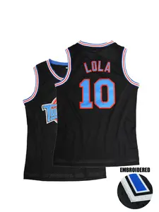 Men's Basketball Jersey #10 Lola Space Movie Sports Shirts 90s Hiphop Party Clothing