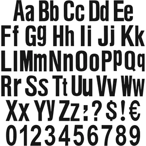134 count 5 Inch Bulletin Board Letters Colorful Alphabet Letters Numbers and Punctuation Cutouts for Bulletin Board Wall Set for Display Chalkboard  to School Favors(Black)