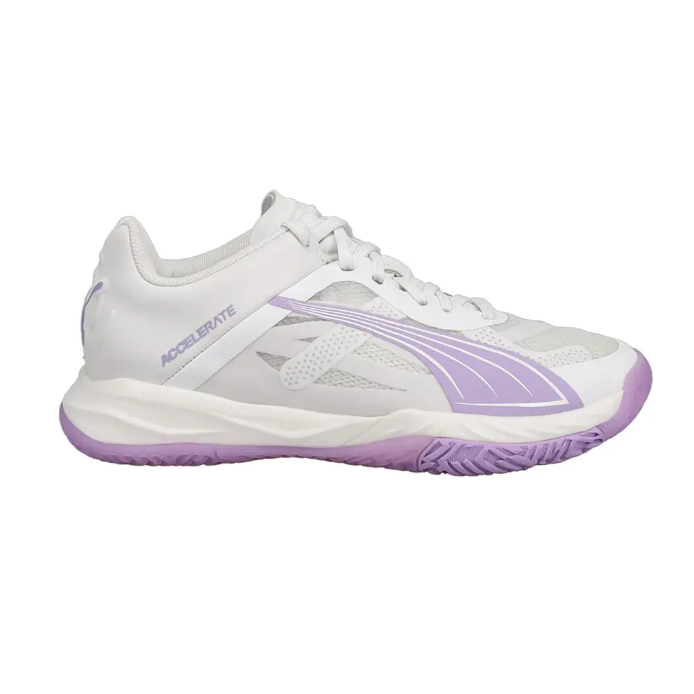 PUMA Womens Accelerate Nitro Sqd Volleyball Volleyball Sneakers Shoes Indoor - Grey, Purple