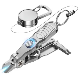 3-in-1 Fishing Line Cutter, Fly Fishing Nippers with Retractors and Knot Tying Tool Accessories, Stainless Steel Braided Line Scissors Clippers for Mono and Fluoro Lines : Sports & Outdoors