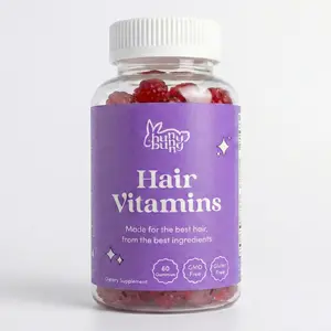 Hunny Bunny Hair Skin Nails Gummies, Complete Vitamins Formula (60 Gummies) Made in USA