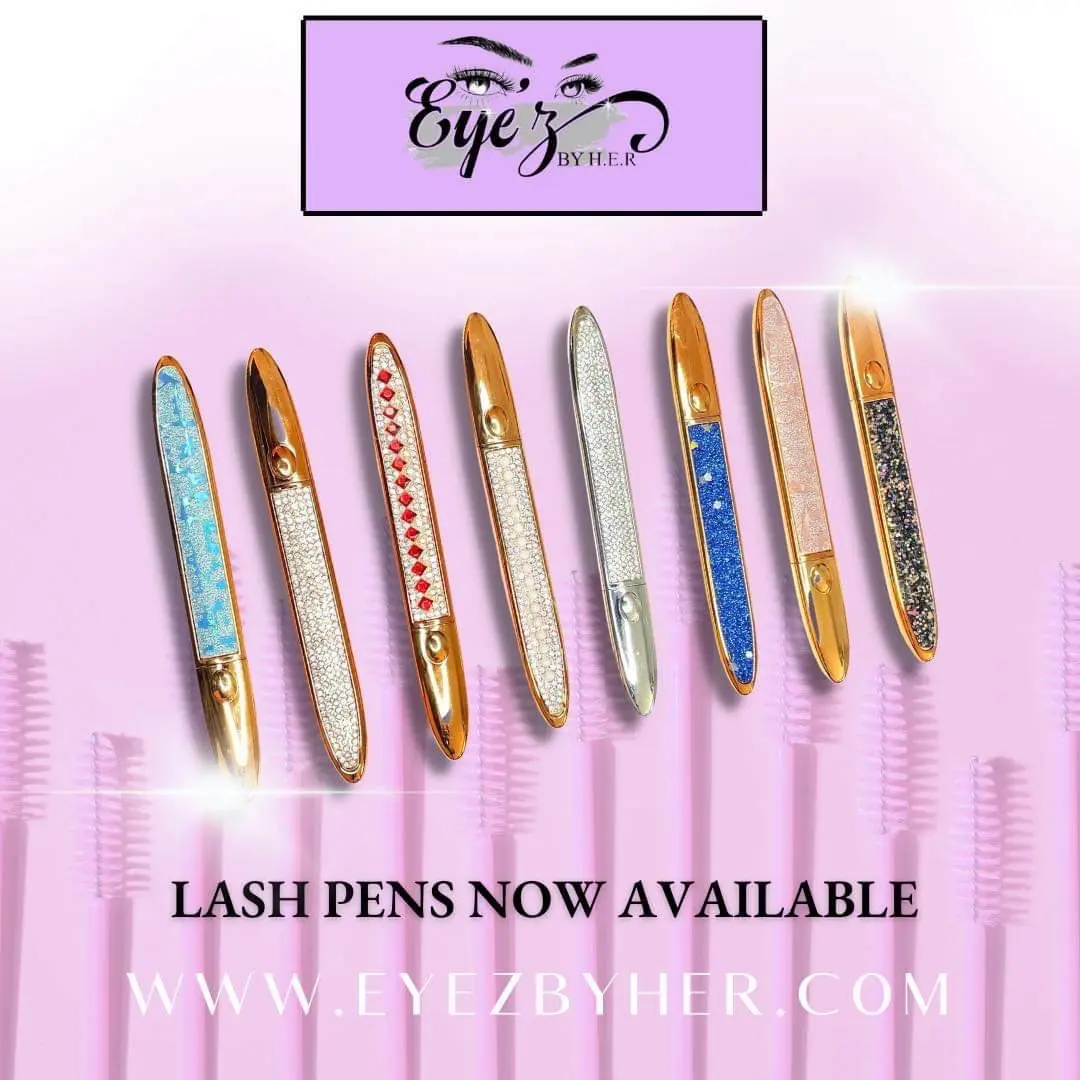 Adhesive lash pen