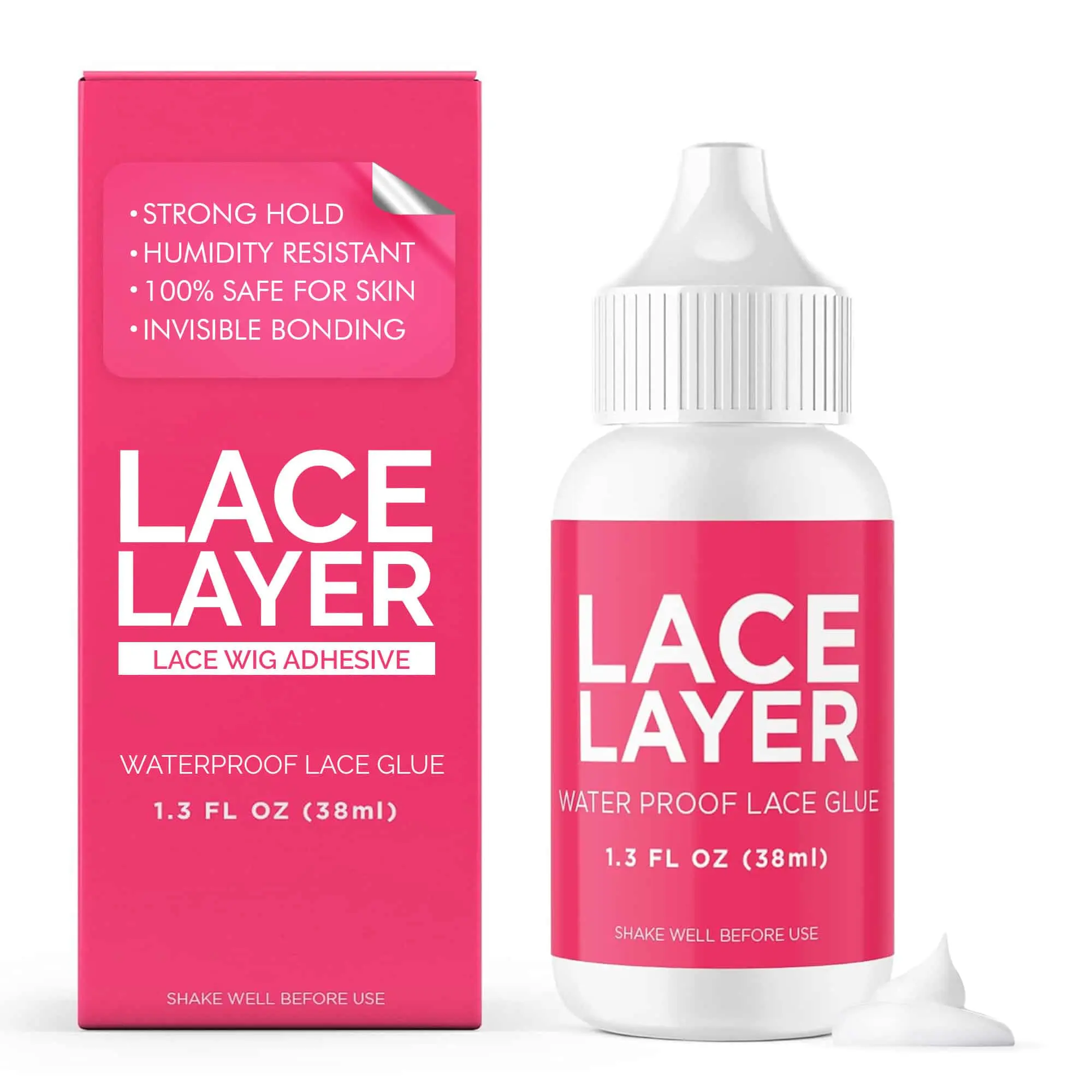 Lace Layer - Lace Wig Adhesive 38ml Invisible, Waterproof Bond for Lace Wigs