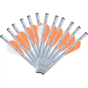 12 Packs Arrow Fletching with 2 Inch Vanes Shrink Stretch Wraps Universal Fit for Arrows and Bolts DIY Archery Fletching Tool