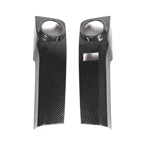 Air Conditioner Center Control Console Cover Trim for Toyota 4Runner 2010+ Carbon Fiber Car Interior Accessories design accessory decorative automotive red color decoration