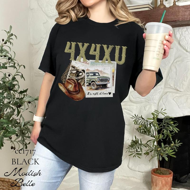 Lainey Wilson 4x4xU Country Music Shirt Women Vintage Comfort Colors Shirt Western Rodeo Shirt Comfortable Oversized Fabric Soft