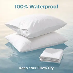 [Memorial Day Sale]NTBAY 4-Pack Zippered Waterproof Pillow Protectors - Super Soft & Noiseless Jersey Bed Pillow Covers, Breathable Liquid & Stain Proof Mattress Grade Pillow Shield, Set of 4