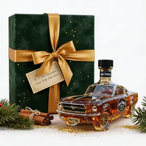 【FathersDayGift】Car Whisky flasche, Car Shape Shaped Novel Glass Whiskey Decanter Set Wild Horse Whiskey Decanter Bottle Liquor Dispensing Container Wisky Awakener Whisky Gift for Automotive Enthusiast Men