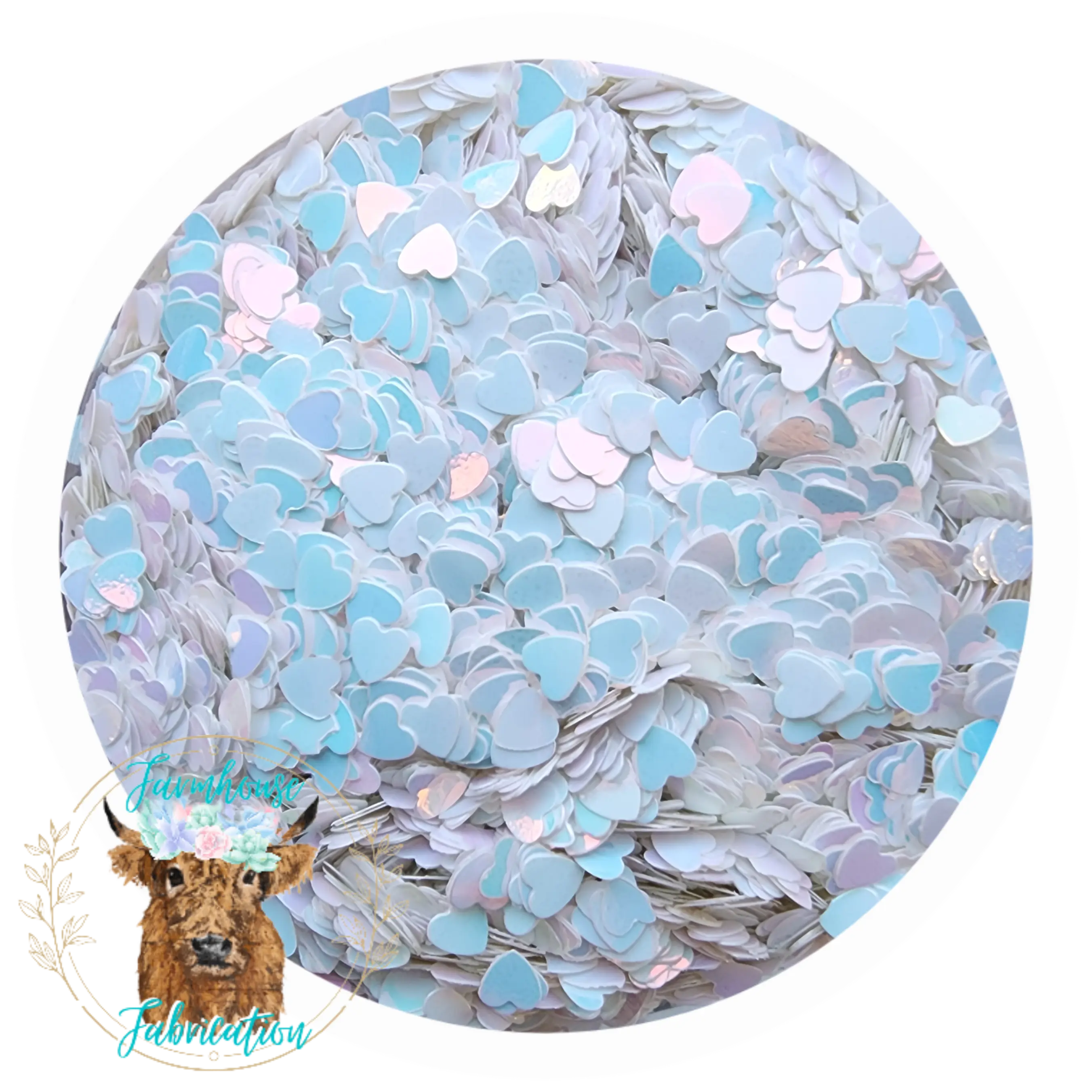 "Opal Hearts" Heart Shaped Polyester Glitter for DIY Crafting or Nail Art