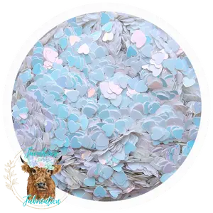"Opal Hearts" Heart Shaped Polyester Glitter for DIY Crafting or Nail Art