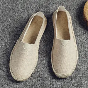 Five-color couple-style thick-soled linen shoes, men’s & women’s comfortable slip-on canvas shoes, breathable walking shoes for all ages