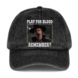 Doc Holliday Play For Blood Remember Cowboy Vintage Dad Hat Western Cap Retro Tombstone Style Baseball Hat Adjustable Unisex Gift Idea