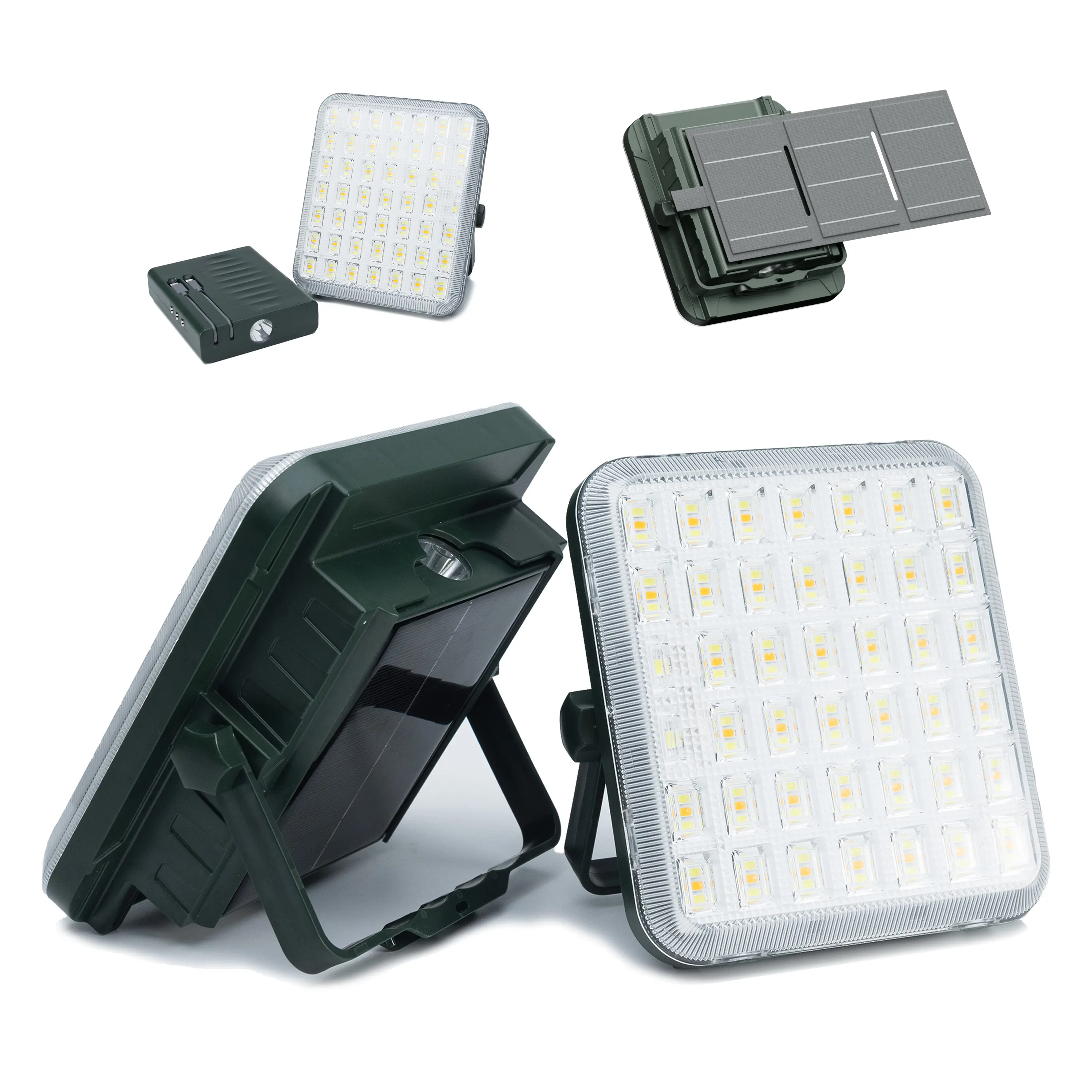 OSTWIKI Solar Rechargeable LED Light – Detachable Solar Power Bank, USB & Solar Charging, High-Lumen Flashlight for Fishing, Camping, Night Market, Outdoor Travel,Power Outages,Emergency Preparedness,work solar, Solar Lamp,Summervibes,Fathers daygift
