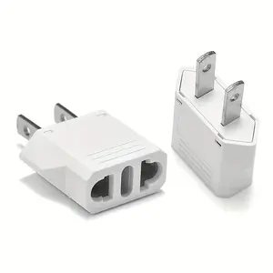 European to US Plug Adapter Set Travel Socket Converter for Europe to America Outlet Use at Home Office and Travel