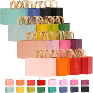 13"x4.5"x10" Large Gift Bag with Handles Bulk 32PCS Gift Paper Bags 16 Different Senior Color Bags Multiple Uses