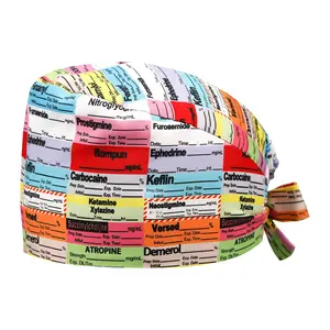 [3-Pack] Premium Button Scrub Caps Set | Anti-Ear Pain Medical & Dental Caps with Inner Sweatband