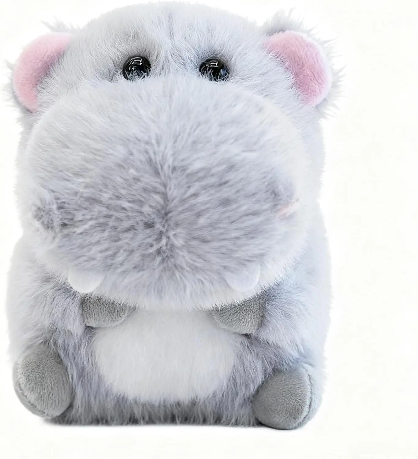 5-Inch Cute Hippo Character Stuffed Toy, Soft Lightly Scented Animals & Nature Collectible for Car Dashboard, Bedroom Decor, Gift for Toys & Hobbies Enthusiasts