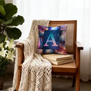 Customized Letter Print Throw Pillow, Soft Microfiber Fabric, No Fading, Machine Washable, Ideal For Single Youths Home Accent (with Pillow Insert)