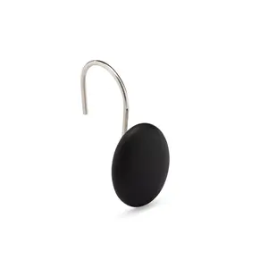 Matte Black Collection 12-Piece Shower Curtain Hooks