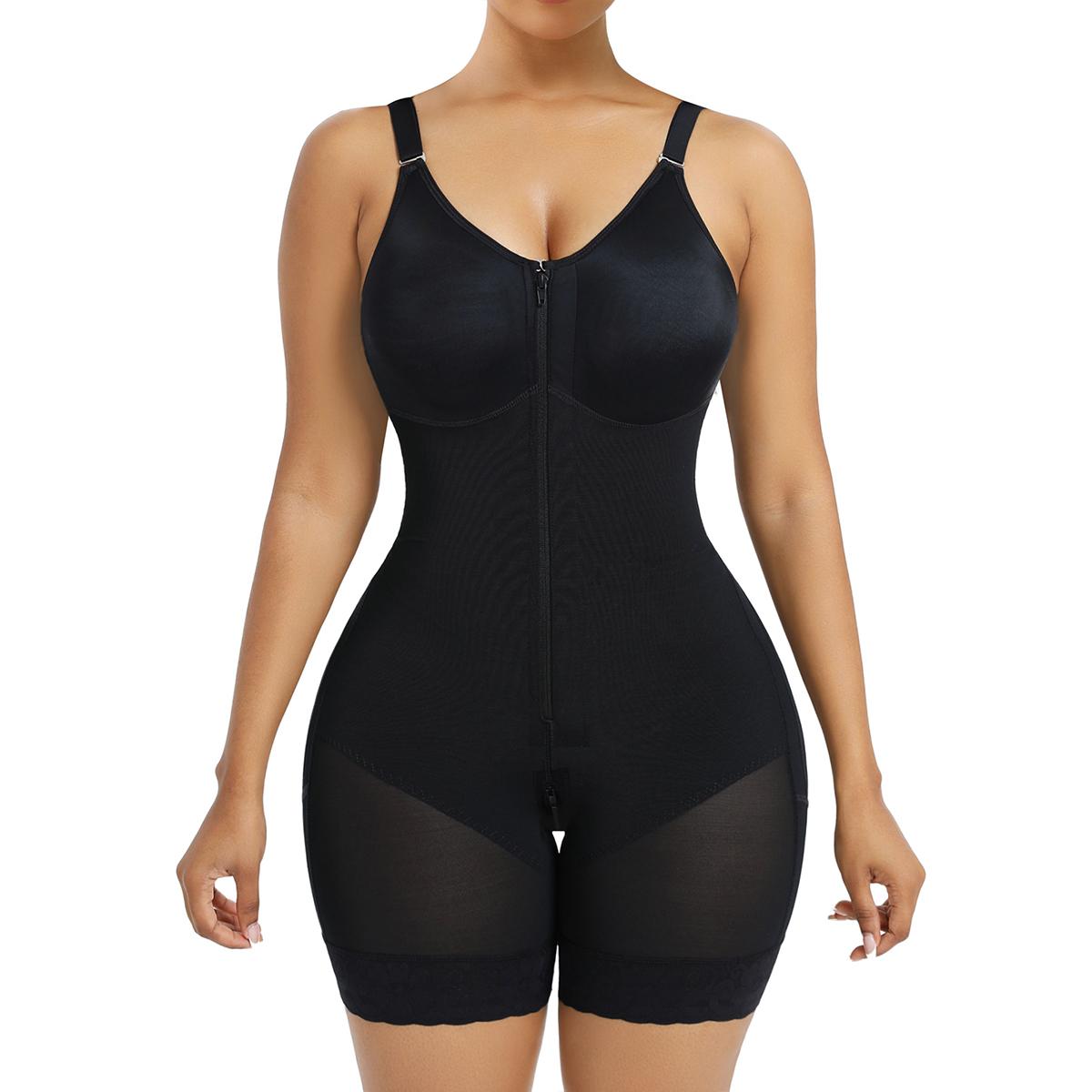 Women’s YIANNA Fajas Colombianas shapewear Tummy Control Butt Lifter Shaper with Zipper Crotch detachable shoulder stra