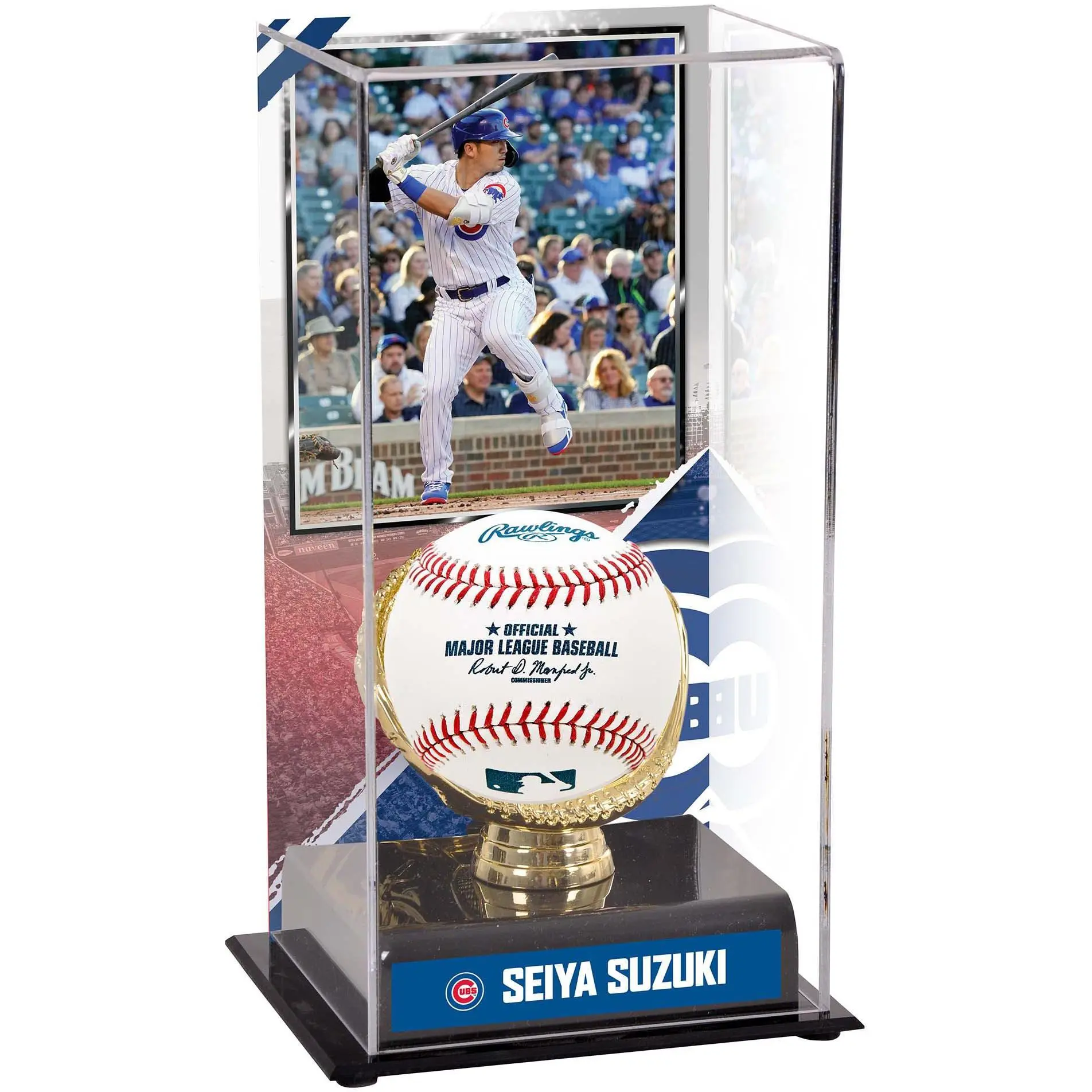 Seiya Suzuki Chicago Cubs Gold Glove Display Case with Image