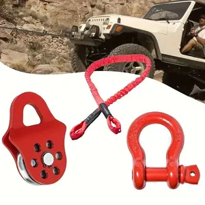 6 Ton Winch Snatch Block, Towing Pulley Blocks, Offroad Recovery Accessory for Truck, Tractor, ATV & UTV