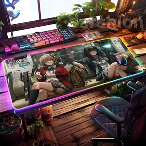 Anime Lycoris Recoil Mouse Pad Mousepad HD Printing Computer Gamers Locking Edge Non-slip RGB Mouse Pad XXL90x40cm Keyboard PC Desk Pad