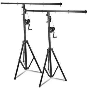 5Core DJ Light Stand 2Pc Stage Lighting Truss System Hand Crank Up Height Adjustable 65.5 to 111"